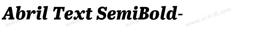 Abril Text SemiBold字体转换 Abril Text SemiBold字体转换